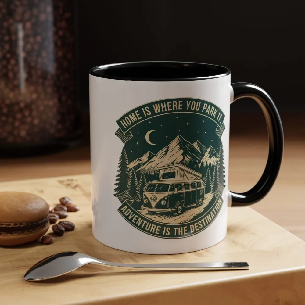 16827079014630610093_2048.jpeg Coffee Mug — "Home Is Where You Park It-Adventure is the destination" (11/15oz) (Both sides printed)