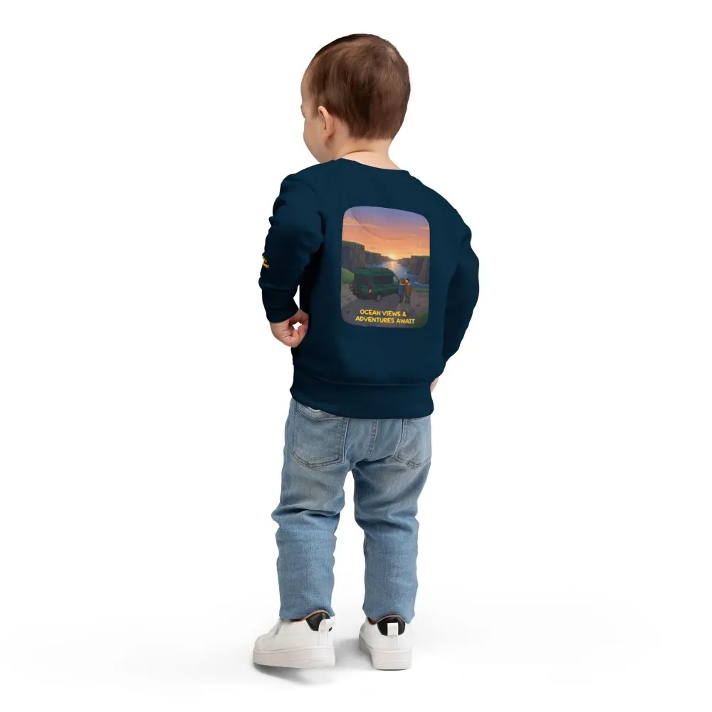 16827266157840341569_2048.jpeg Toddler Sweatshirt - "Ocean Views-Adventures Awaits" (Design Sitcom-Line)