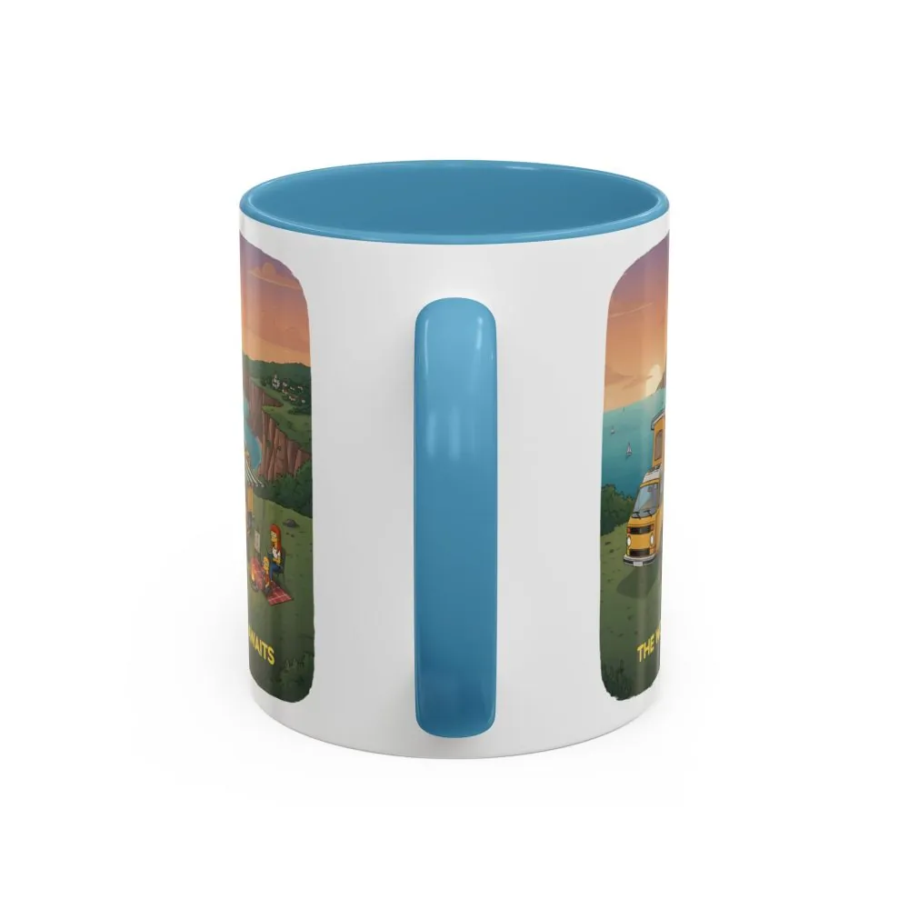 Accent Coffee Mug (11, 15oz) — "The World Awaits" Design Sitcom-Line