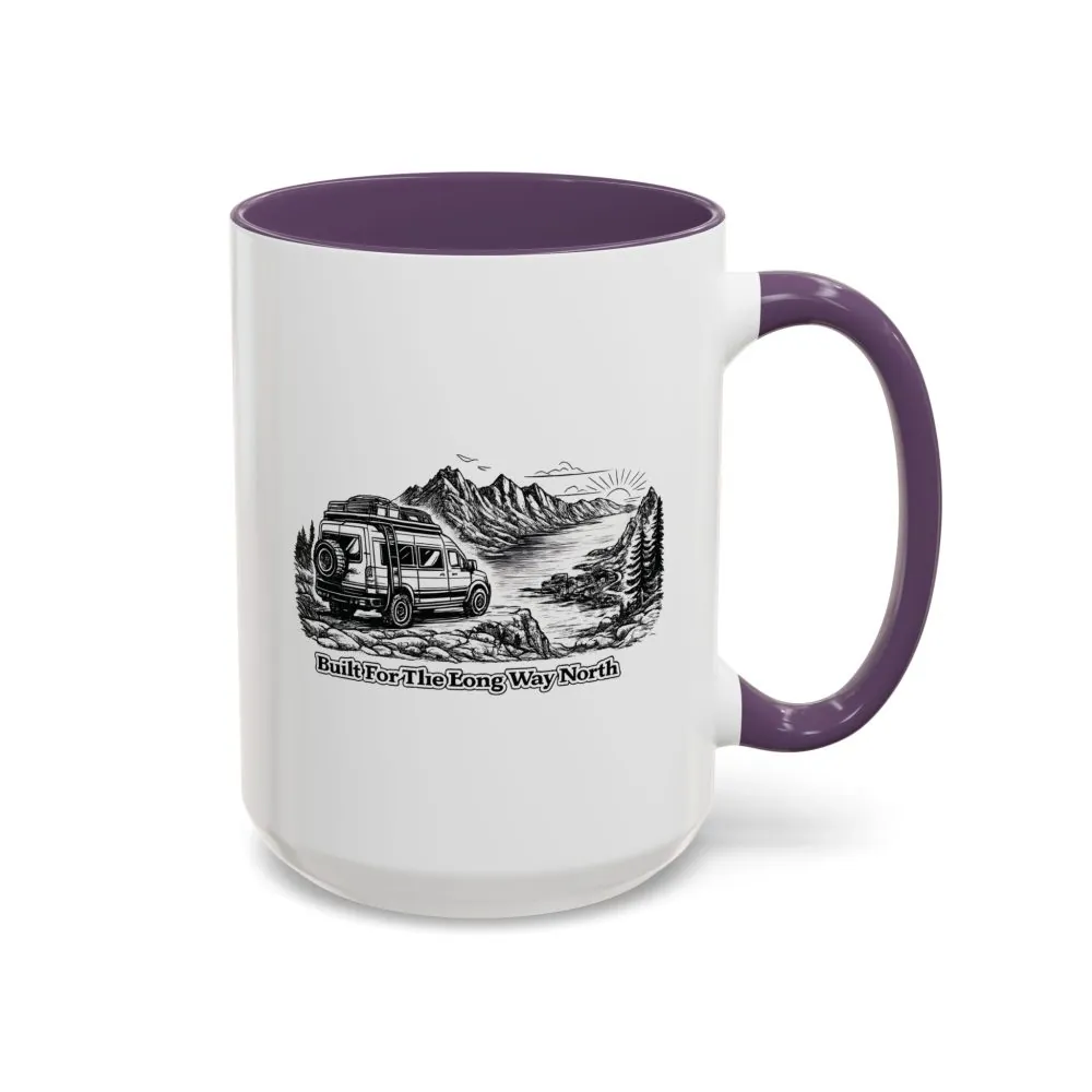 16848332802905904972_2048.jpeg Accent Coffee Mug (11, 15oz) — "Built For The Long Way North" Design Minimal-Line