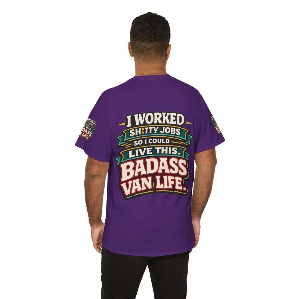 Unisex Heavy Cotton Tee — "I Worked Shitty Jobs" Design F**K-Line