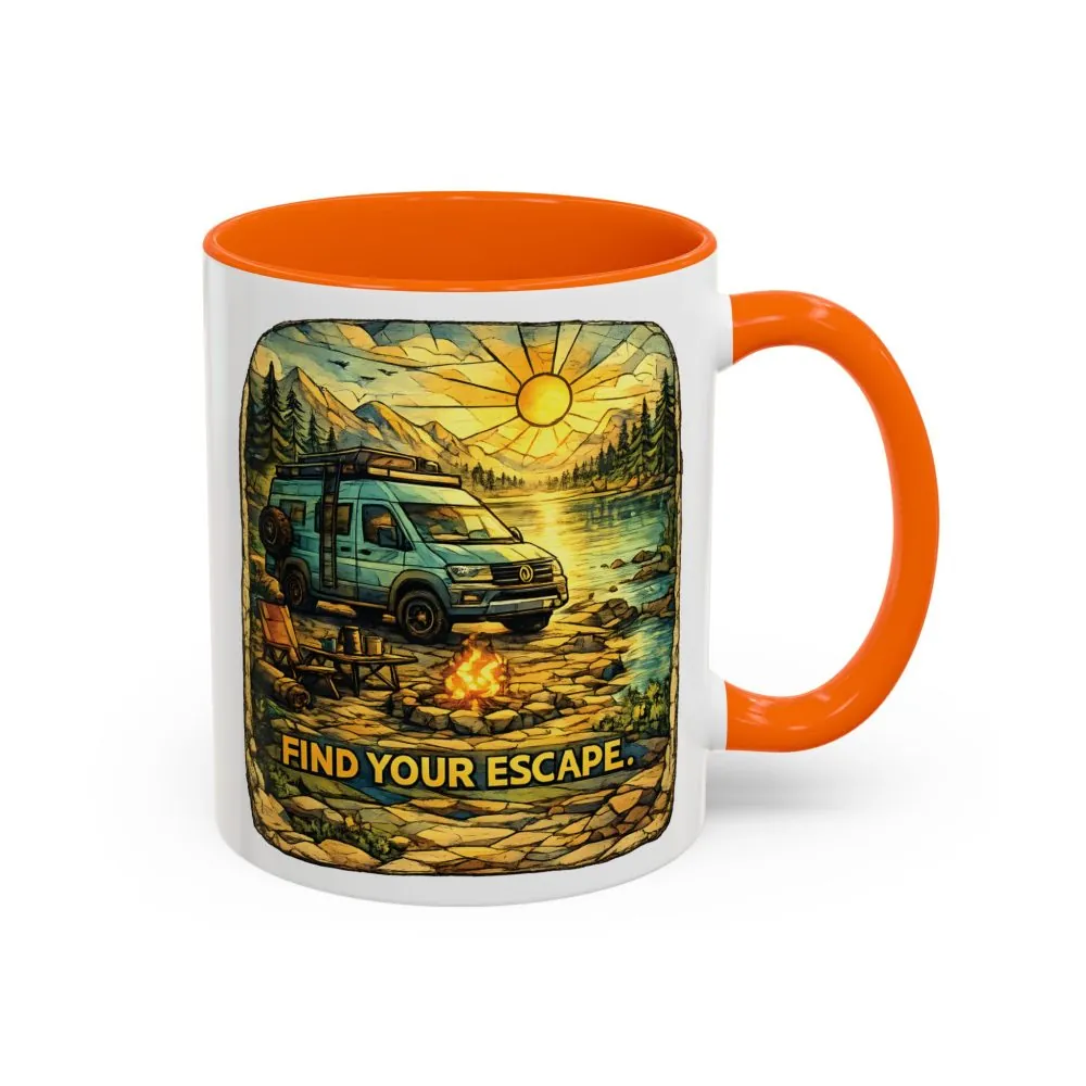 1685202871416799849_2048.jpeg Accent Coffee Mug (11, 15oz) — "Find Your Escape" Design Cubic-Line