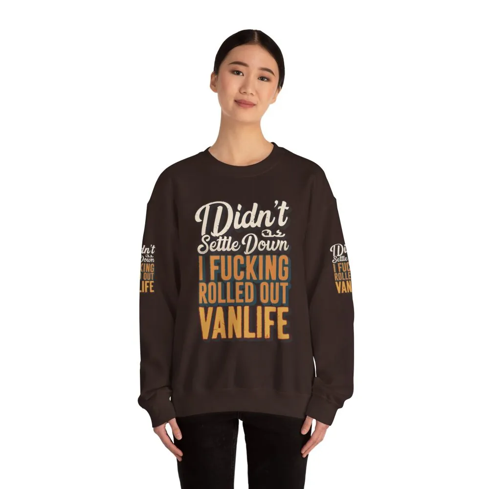 Unisex Heavy Blend™ Crewneck Sweatshirt — "Dind´t Settle Down" Design F**K-Line