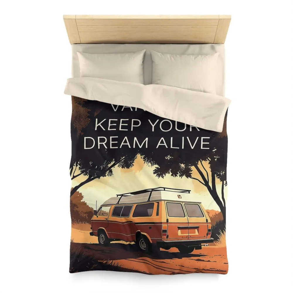 16890181579324741791_2048.jpeg Duvet Cover – "Vanlife Keep Your Dream Alive" Retro Camper Bedding