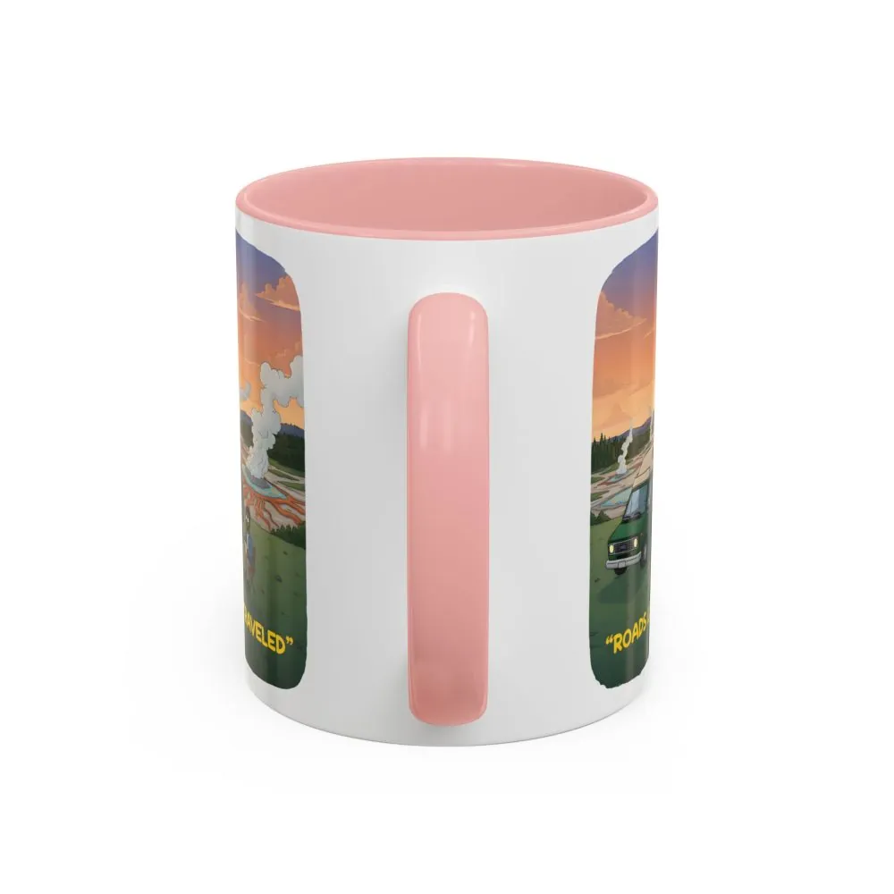 Accent Coffee Mug (11, 15oz) — "Roads Less Traveled" Design Sitcom-Line