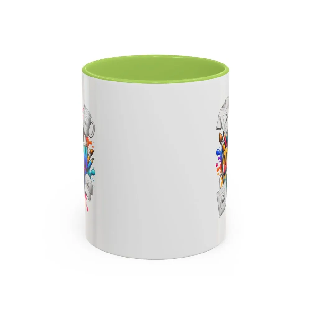Accent Coffee Mug — Colorful 'Your Design Here' Artist Print (11/15 oz)