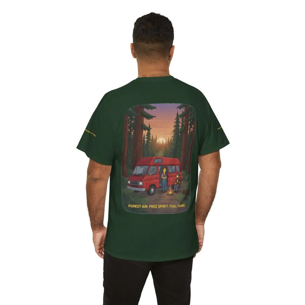 16897996796472456975_2048.jpeg Unisex Heavy Cotton Tee — "Forest Air Free Spirit Full Tank" Design Sitcom-Line