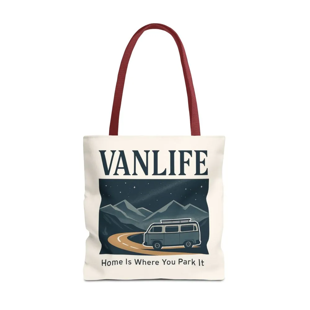 16909694376341845255_2048.jpeg Vanlife Tote Bag — "Vanlife - Home Is Where You Park It" Campervan Beach/Adventure Tote