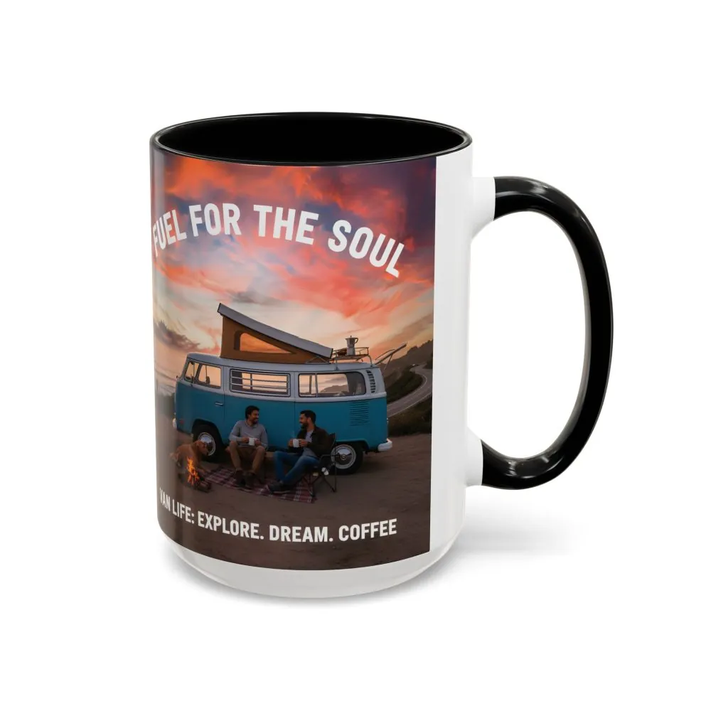 Accent Coffee Mug (11, 15oz) — "Fuel for the Soul"