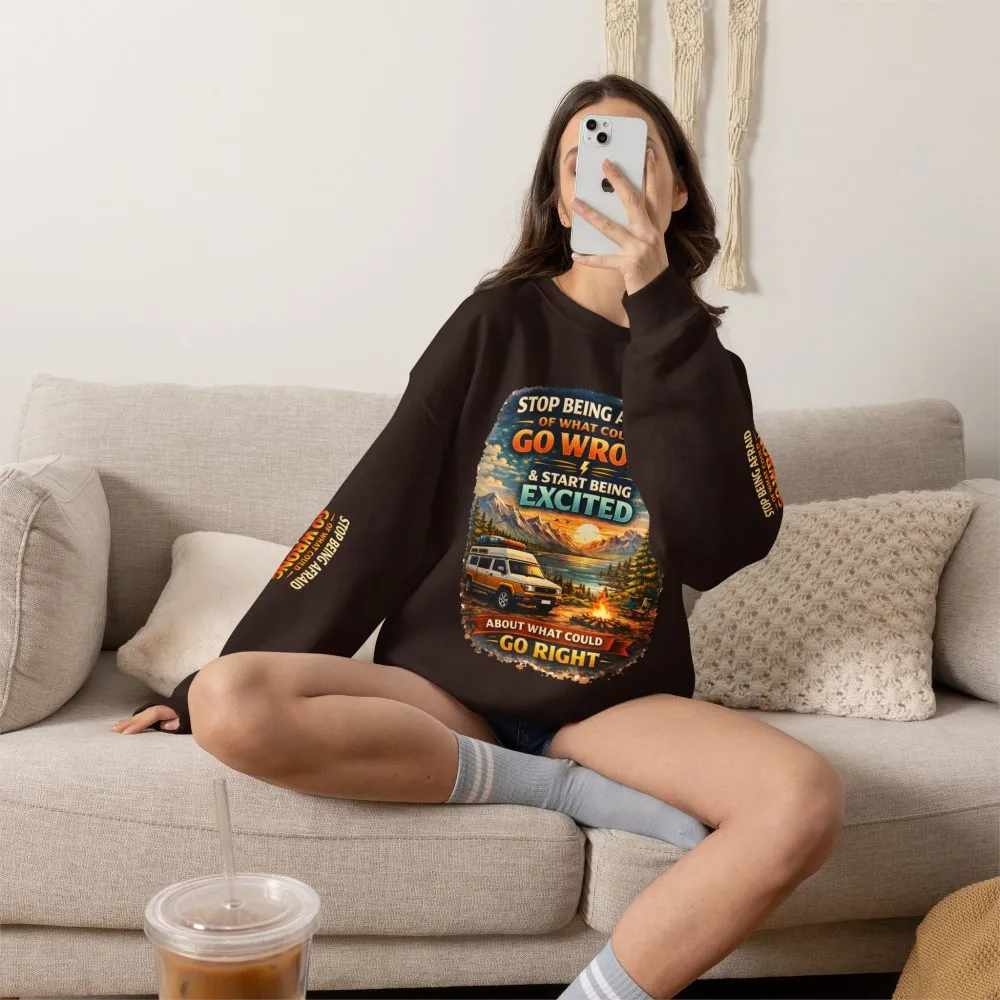16917200740616935084_2048.jpeg Unisex Heavy Blend™ Crewneck Sweatshirt — "Stop Being Afraid Of What Could Go Wrong" Design Scenic-Line