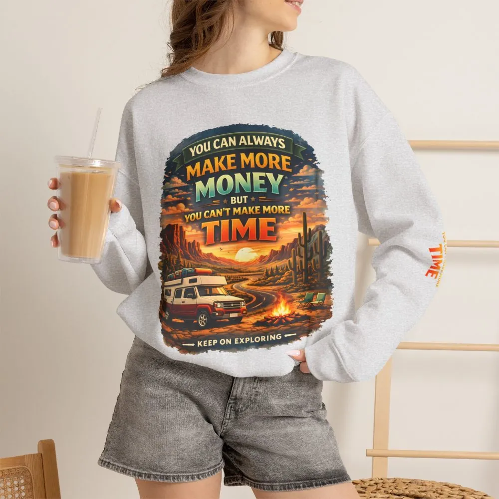 16945487968204201356_2048.jpeg Unisex Heavy Blend™ Crewneck Sweatshirt — "You Can Always Make More Money" Design Scenic-Line