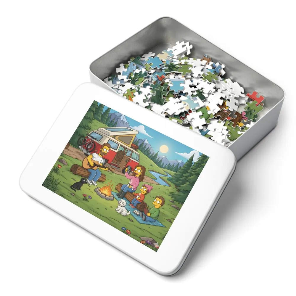 16947720601663991900_2048.jpeg Jigsaw Puzzle with Tin — Scenic Campervan Campfire