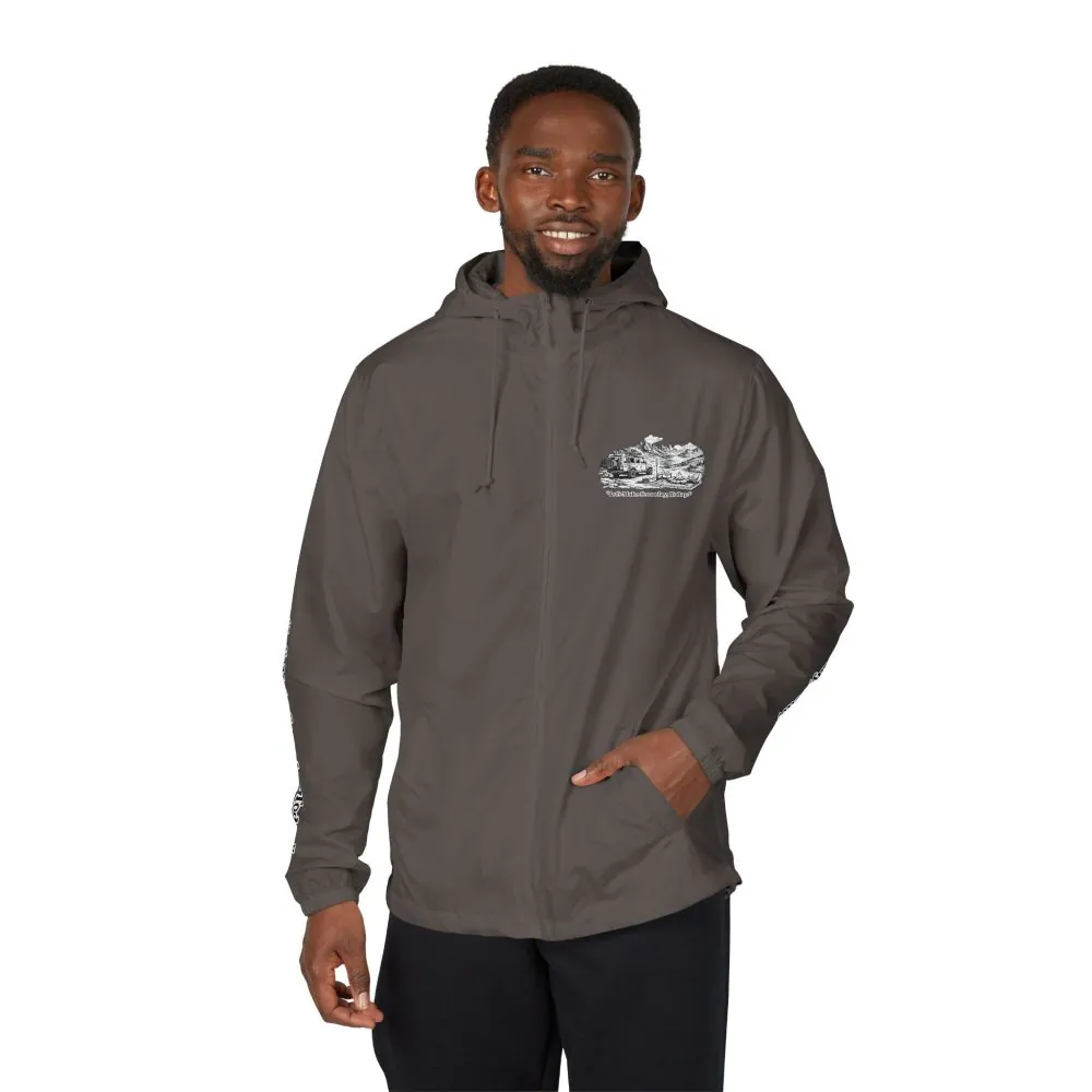 16960797091156279906_2048.jpeg Unisex Full-Zip Windbreaker Jacket — "Lets Make Some Day" (Design "Minimal-Line")