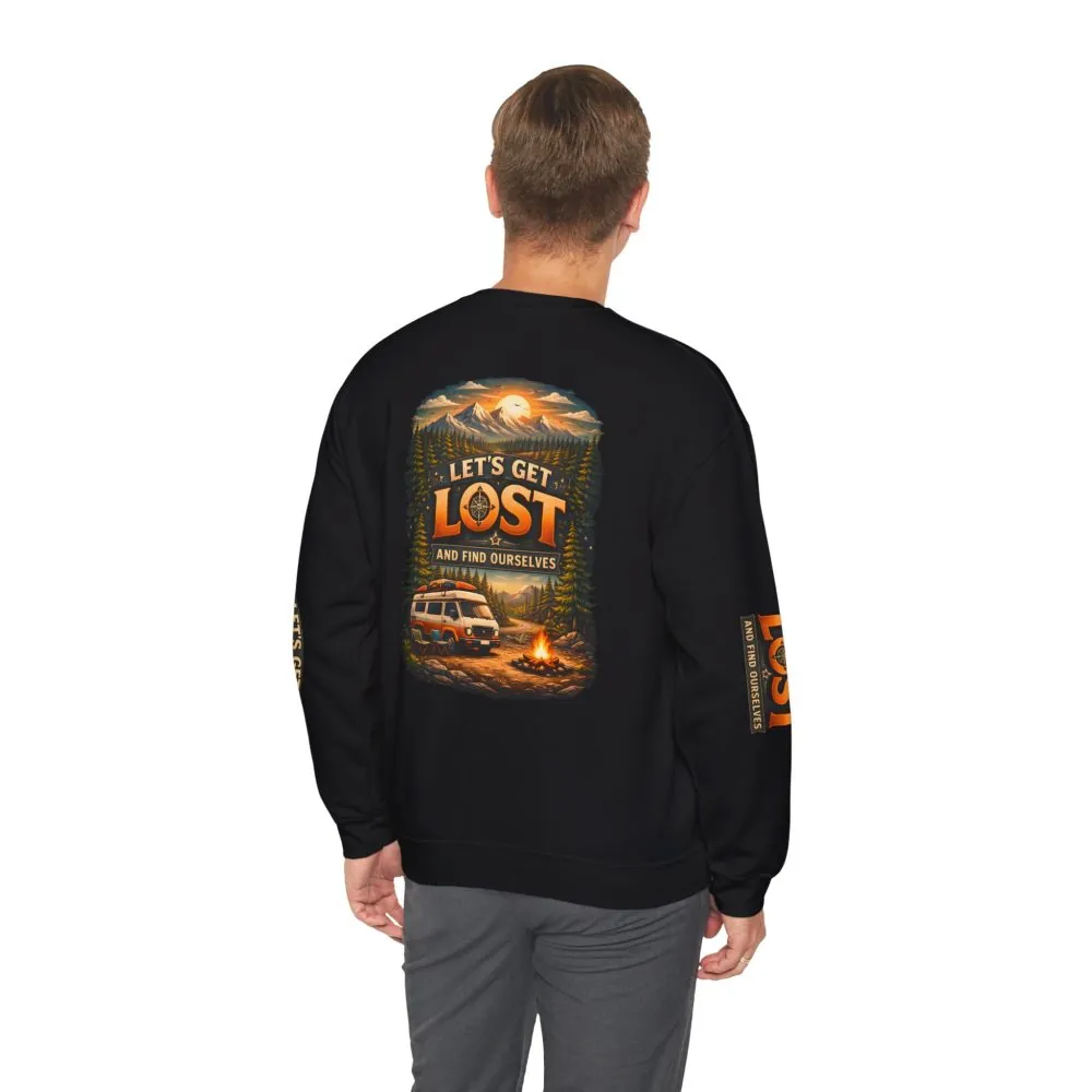 16978526930803168579_2048.jpeg Unisex Heavy Blend™ Crewneck Sweatshirt — "Let´s Get Lost And Found Ourselfs" Design Scenic-Line