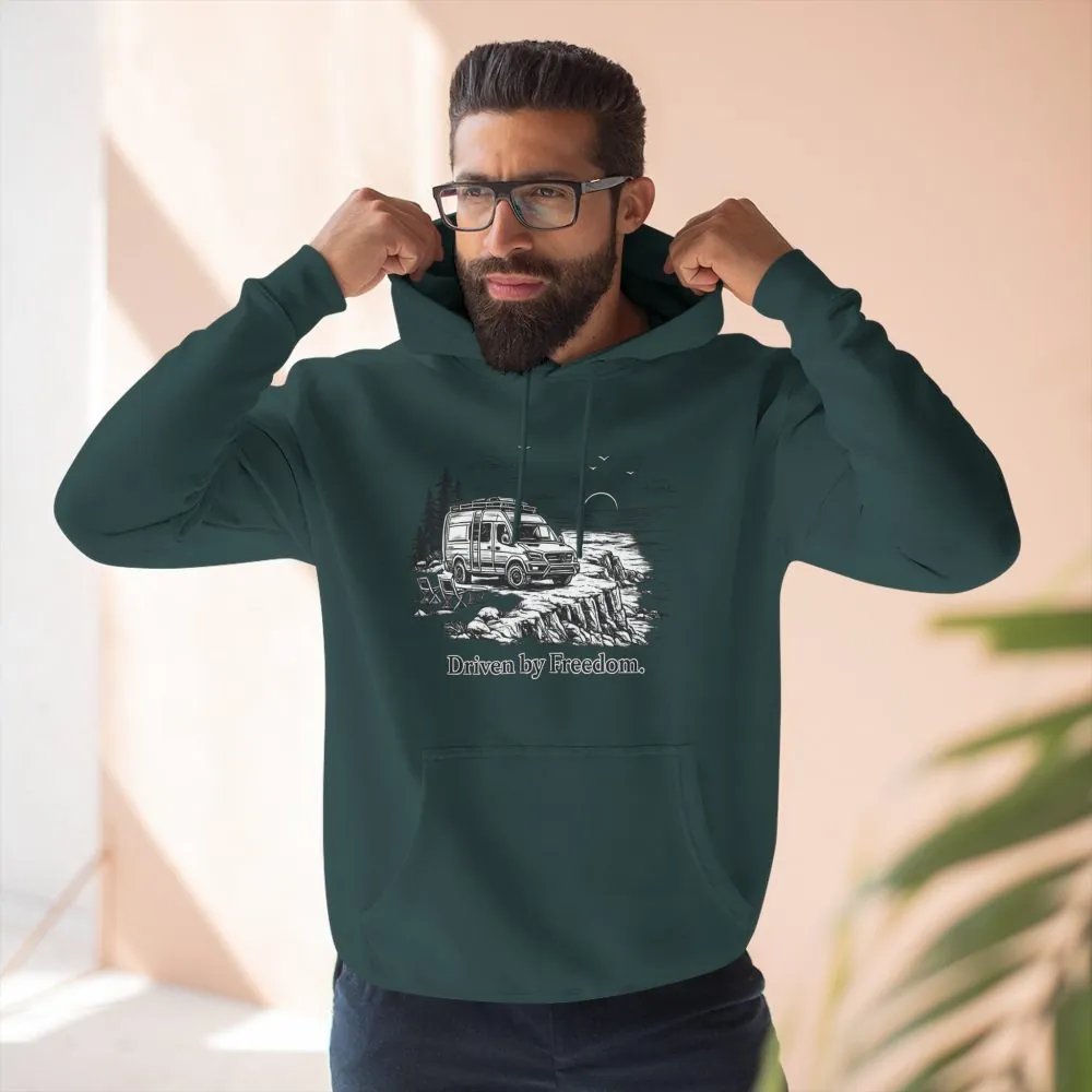 16978899764084114432_2048.jpeg Three-Panel Fleece Hoodie - "Driven By Freedom" Design Minimal-Line
