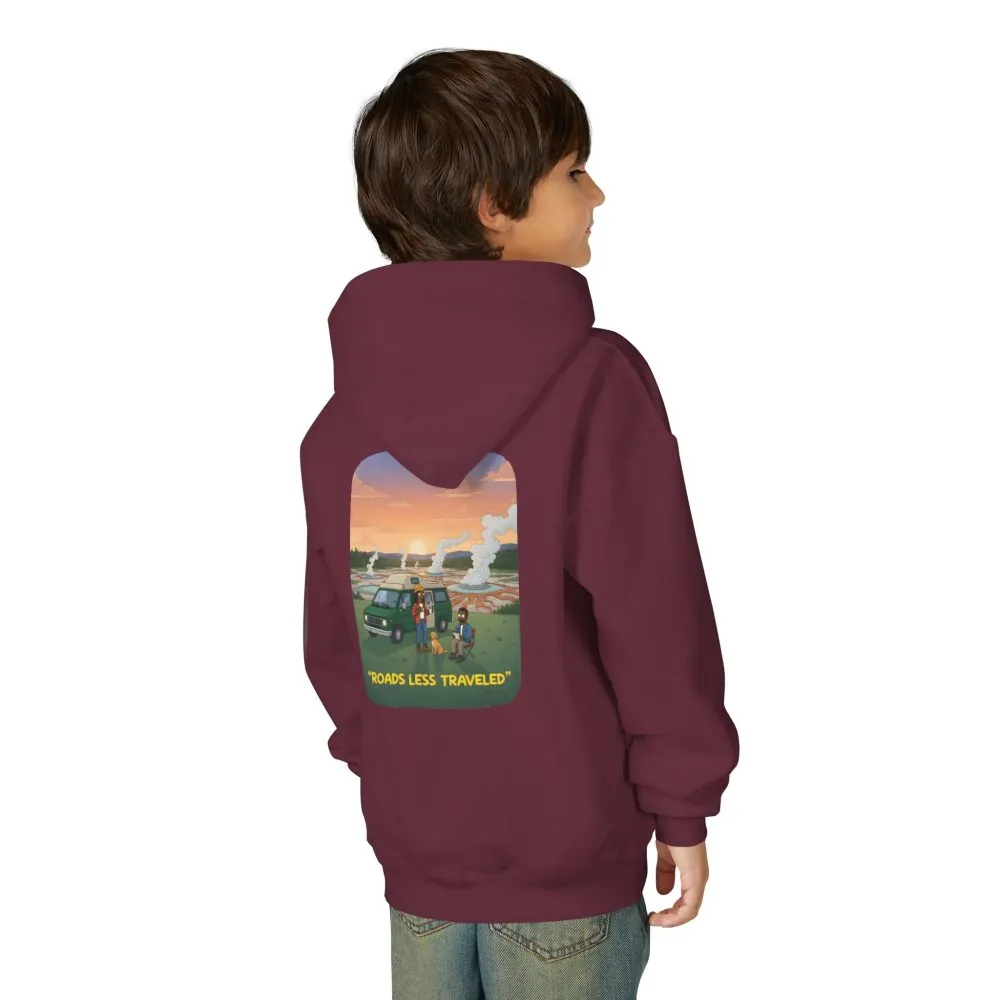 Youth Hoodie(Gildan) – "Roads Less Traveled" (Design Sitcom-Line)