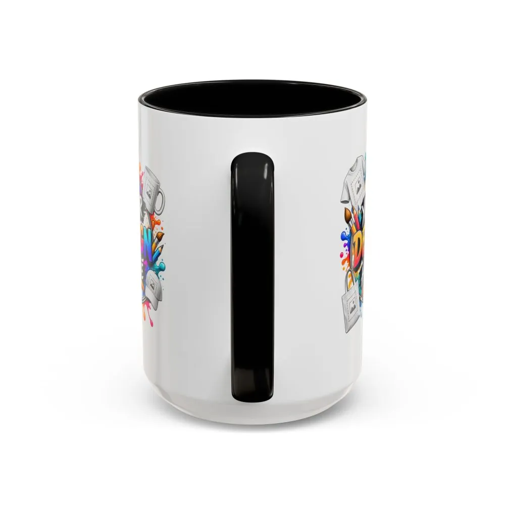 Accent Coffee Mug — Colorful 'Your Design Here' Artist Print (11/15 oz)