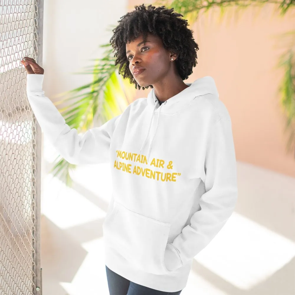 17029245197928433789_2048.jpeg Three-Panel Fleece Hoodie - "Mountain Air And Alpine Adventure"" Design Sitcom-Line