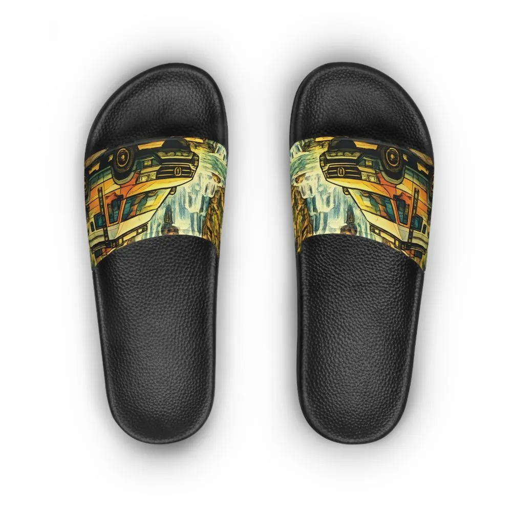 Women's Slide Sandals - VW Camper Slides (Cubic-Line)