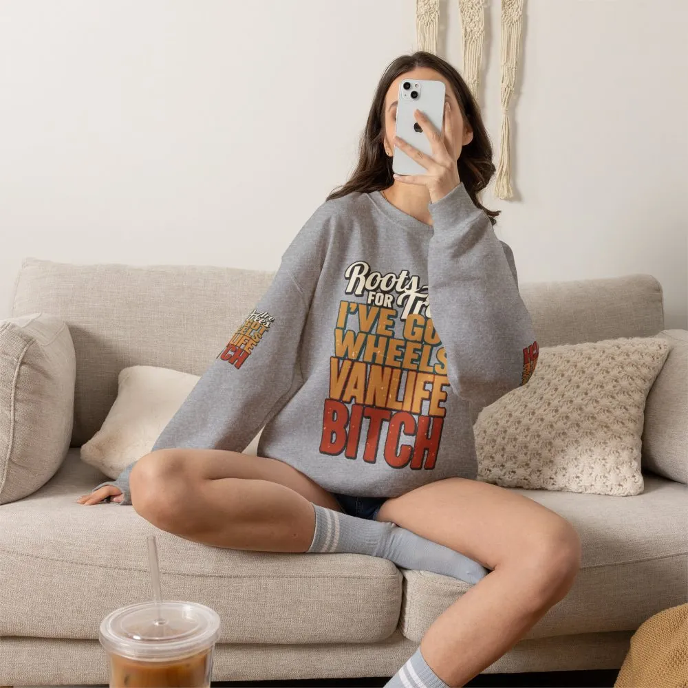 Unisex Heavy Blend™ Crewneck Sweatshirt — "Roots Are For Trees" Design F**K-Line