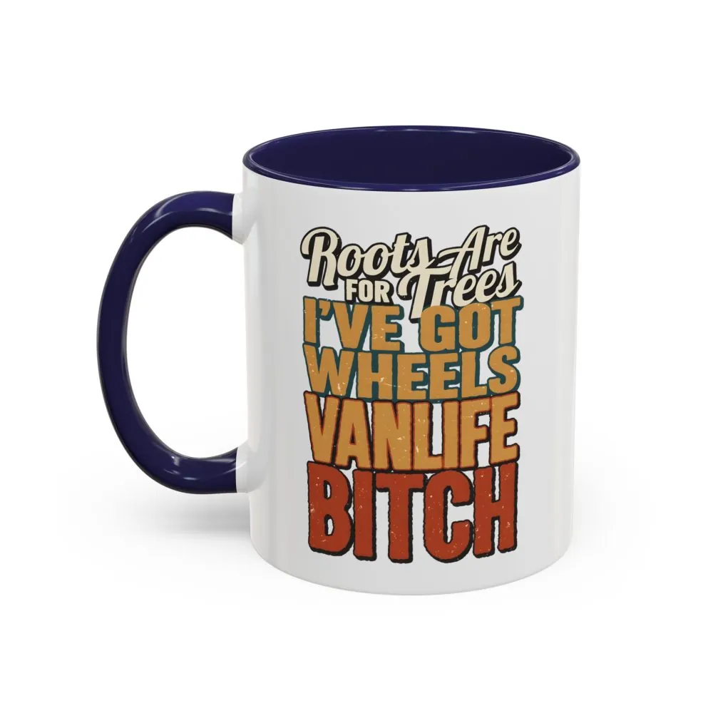 Accent Coffee Mug (11, 15oz) — "Roots Are For Trees" Design F**K-Line