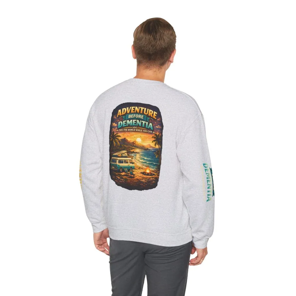 17087733941190248684_2048.jpeg Unisex Heavy Blend™ Crewneck Sweatshirt — "Adventure Before Dementia" Design Scenic-Line