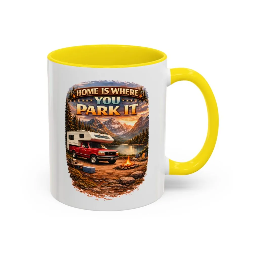17089764022063395892_2048.jpeg Accent Coffee Mug (11, 15oz) — "Home Is Where You Park It" Design Scenic-Line