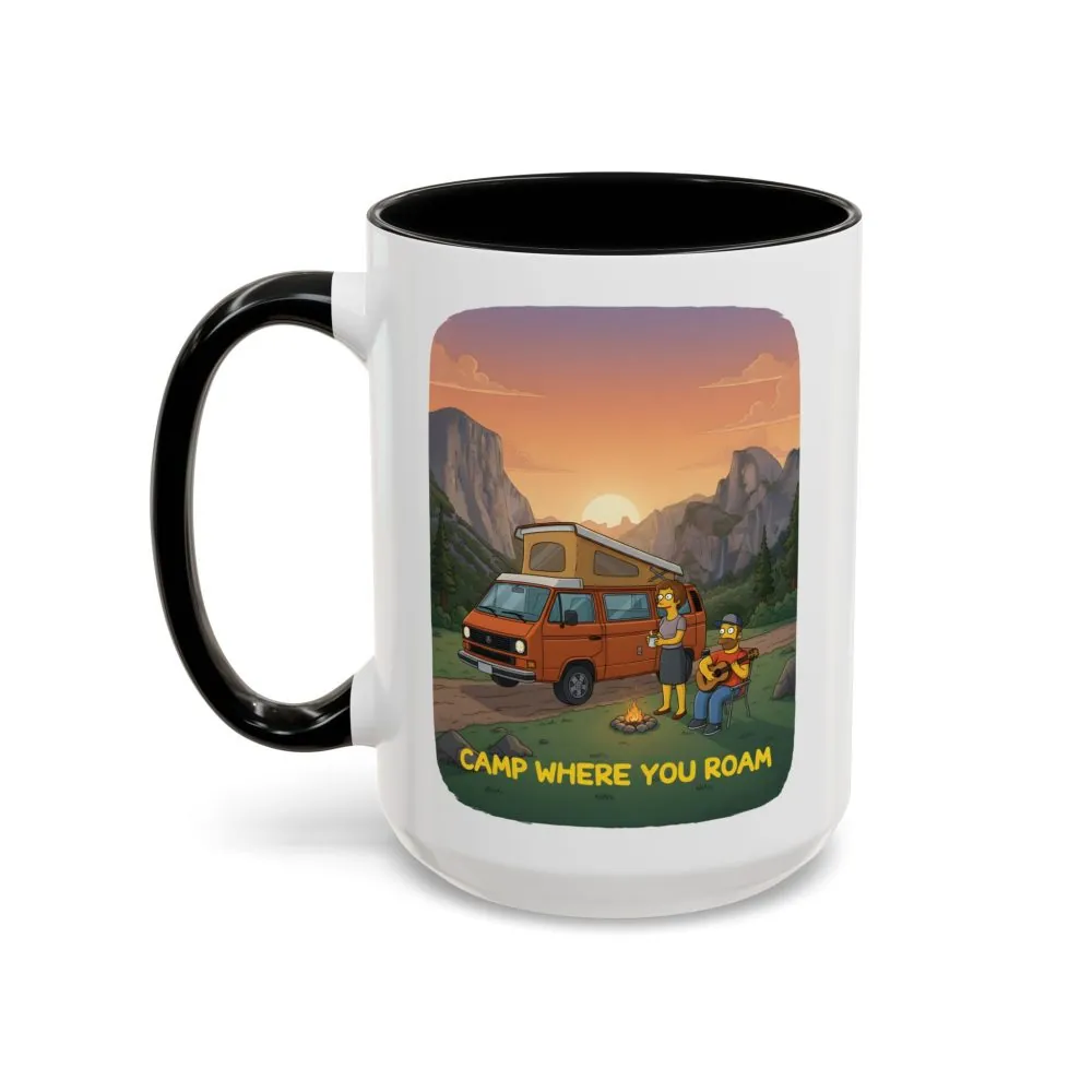 17092879557249723997_2048.jpeg Accent Coffee Mug (11, 15oz) — "Camp Where You Roam" Design Sitcom-Line