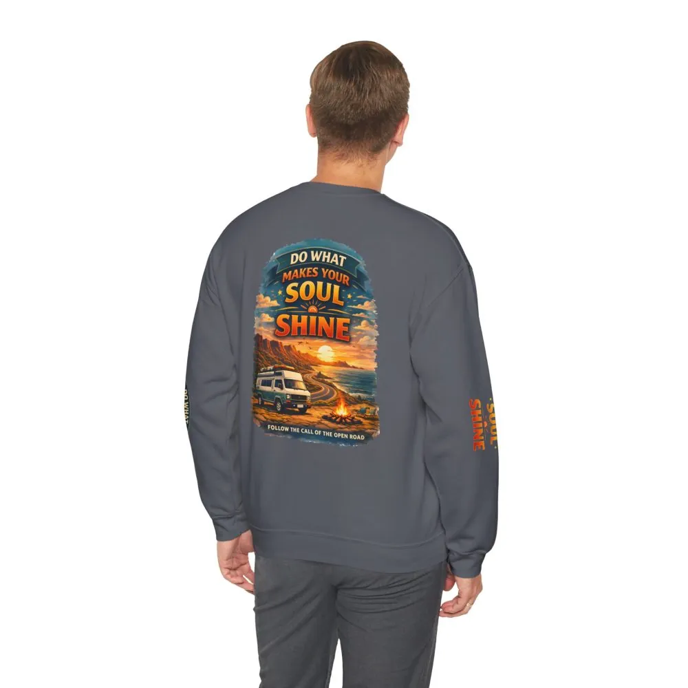 1711565090119707890_2048.jpeg Unisex Heavy Blend™ Crewneck Sweatshirt — "Do What Makes Your Soul Shine" Design Scenic-Line