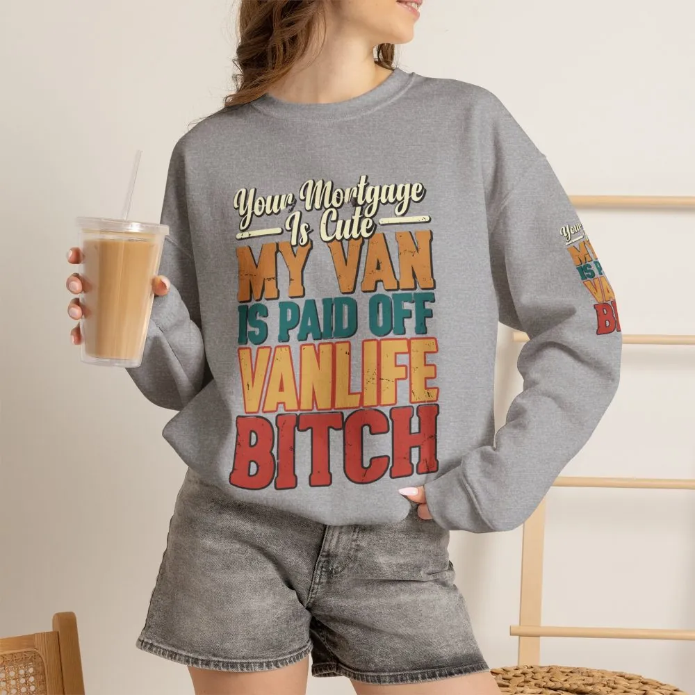 171216858512965493_2048.jpeg Unisex Heavy Blend™ Crewneck Sweatshirt — "Your Mortgage Is Cute" Design F**K-Line