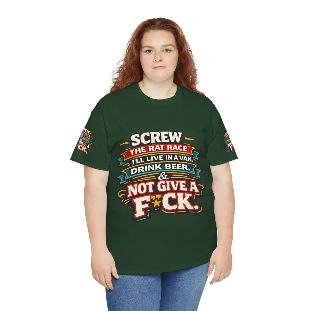 17128599220087119865_2048.jpeg Unisex Heavy Cotton Tee — "Screw The Rat Race" Design F**K-Line