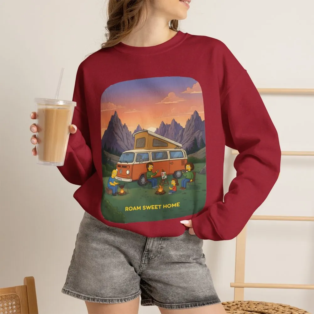 Unisex Heavy Blend™ Crewneck Sweatshirt — "Roam Sweet Home" Design Sitcom-Line