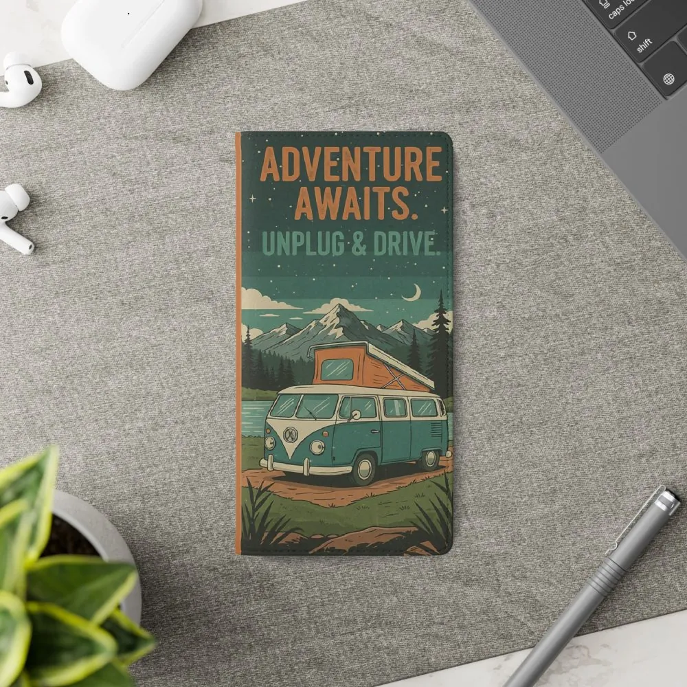 17144415948073787324_2048.jpeg Flip Phone Case — "Adventure Awaits Unplug & Drive" Wallet Case