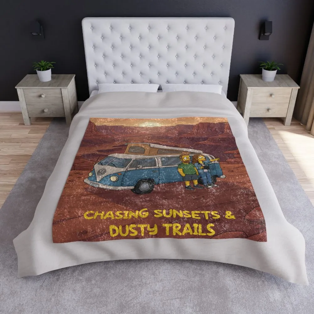 17167641672429938349_2048.jpeg Crushed Velvet Blanket —"Chasing Sunsets And Dusty Trails" Design Sitcom-Line (Campervan)