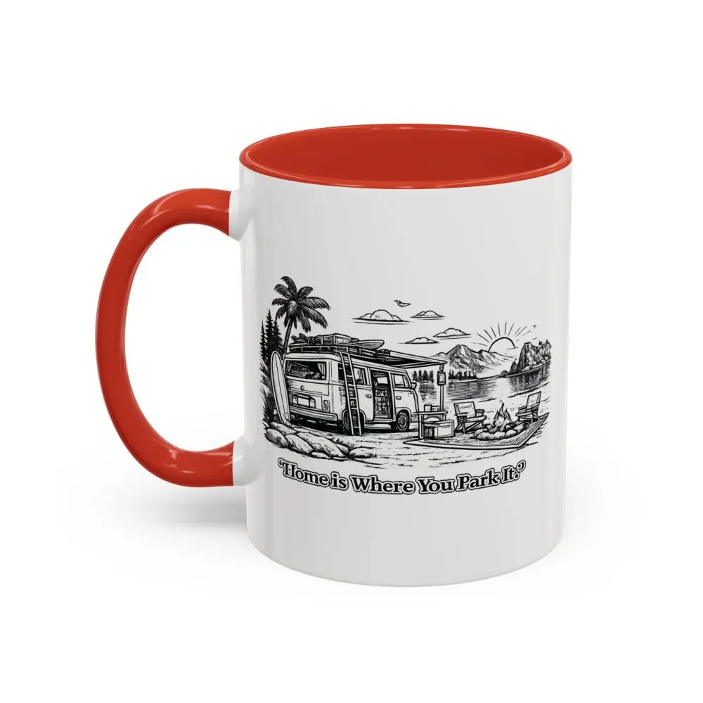17169468138535048330_2048.jpeg Accent Coffee Mug (11, 15oz) — "Home Is Where You Park It" Design Minimal-Line