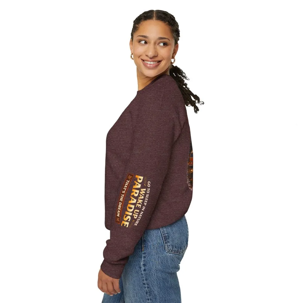 Unisex Heavy Blend™ Crewneck Sweatshirt — "Go To Sleep Nature " Design Scenic-Line