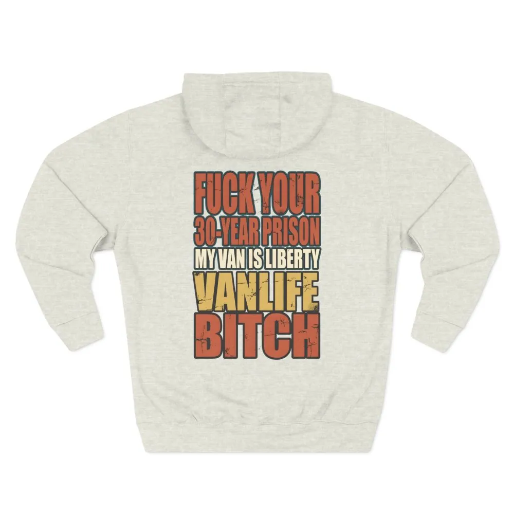 Three-Panel Fleece Hoodie - "Fuck Your 30 Year" Design F**K-Line