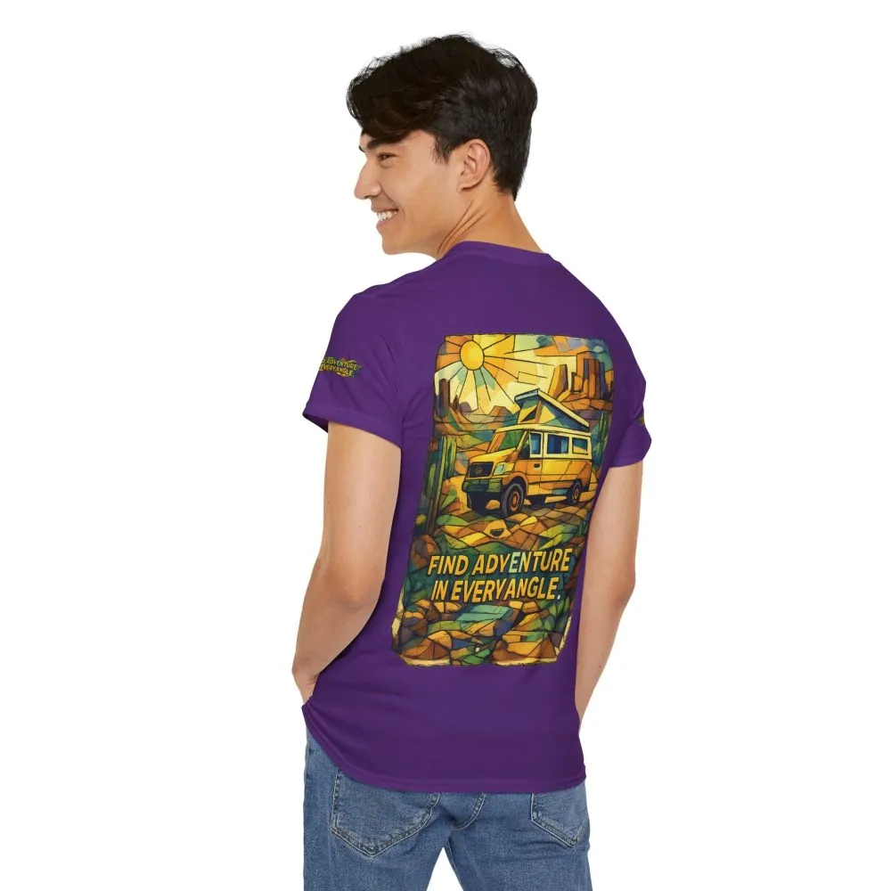 1718066382090756012_2048.jpeg Unisex Heavy Cotton Tee — "Find Adventure In Every Corner" Design Cubic-Line