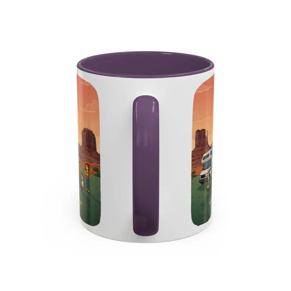 Accent Coffee Mug (11, 15oz) — "Life Is A Journey-Not A Destination" Design Sitcom-Line