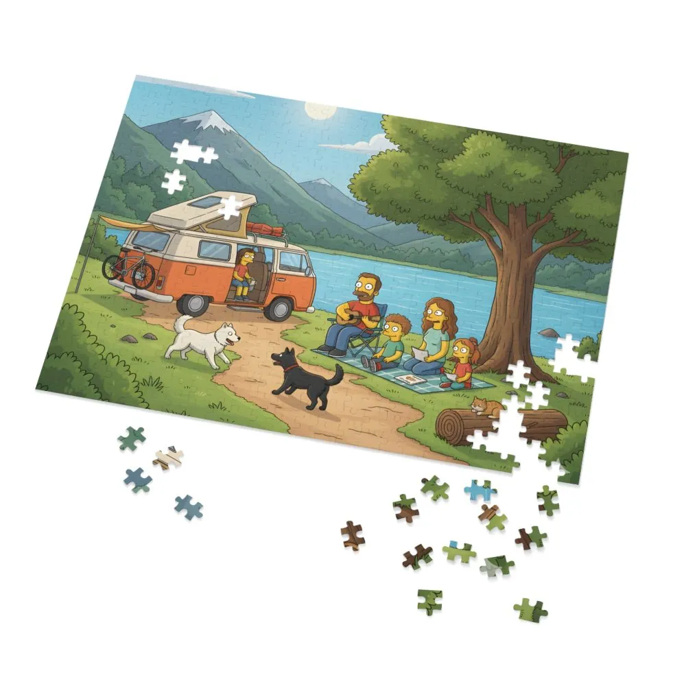 17194386478357687306_2048.jpeg Jigsaw Puzzle with Tin — Scenic Campervan Lake