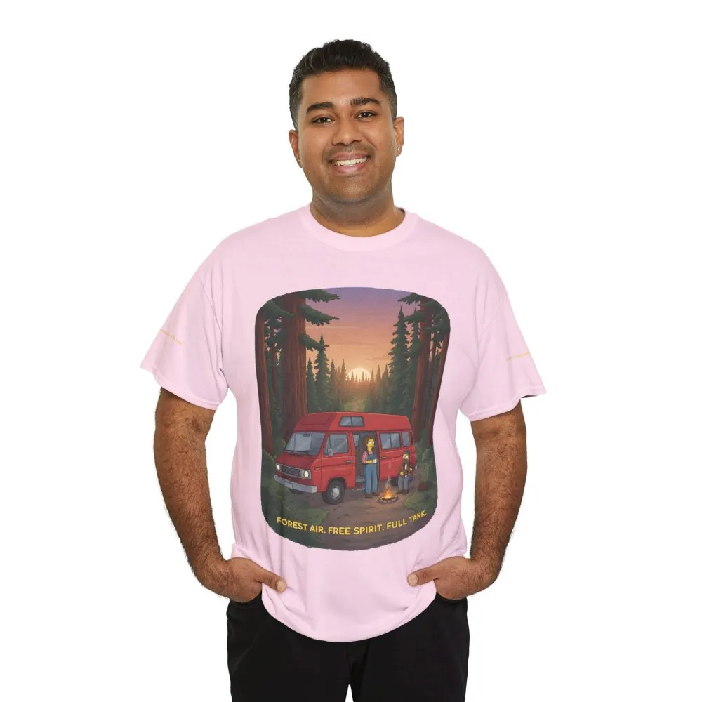 17200273400614145957_2048.jpeg Unisex Heavy Cotton Tee — "Forest Air Free Spirit Full Tank" Design Sitcom-Line