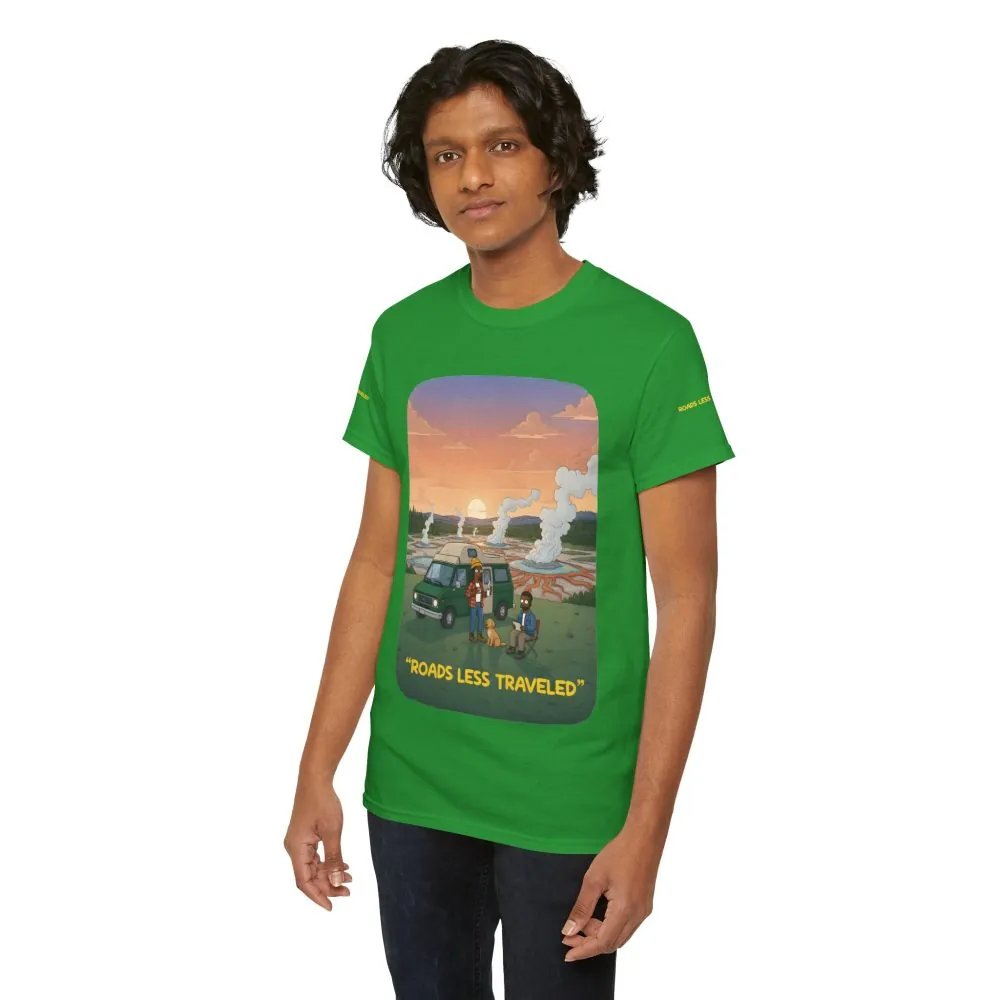 17209262775042208077_2048.jpeg Unisex Heavy Cotton Tee — "Roads Less Traveled" Design Sitcom-Line