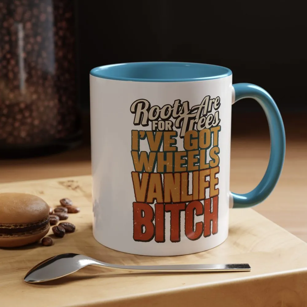 Accent Coffee Mug (11, 15oz) — "Roots Are For Trees" Design F**K-Line