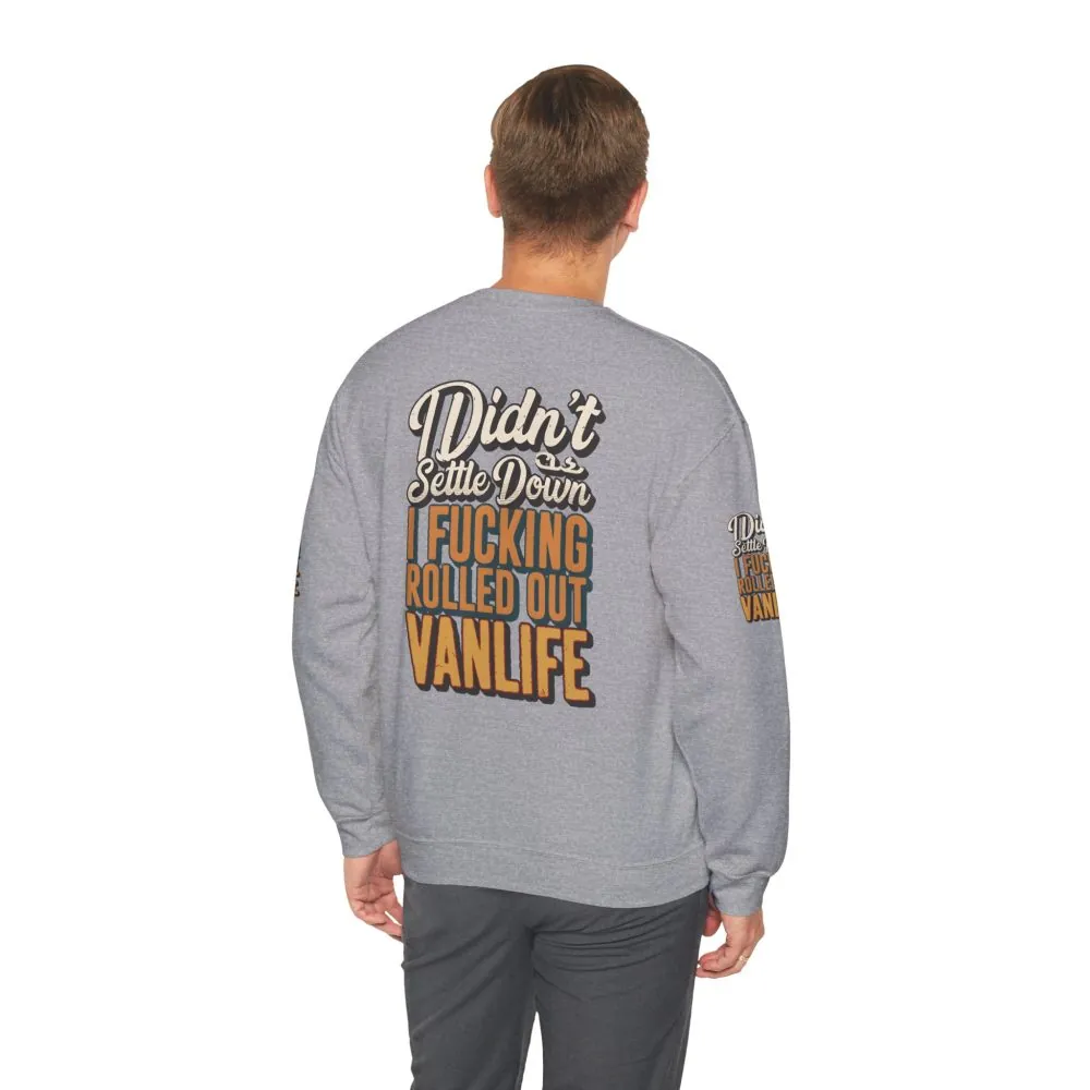 Unisex Heavy Blend™ Crewneck Sweatshirt — "Dind´t Settle Down" Design F**K-Line