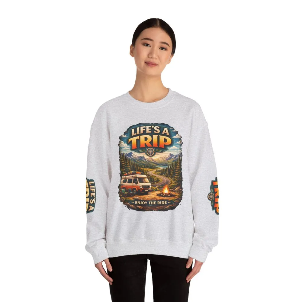 1727177627656499228_2048.jpeg Unisex Heavy Blend™ Crewneck Sweatshirt — "Life s A Trip" Design Scenic-Line