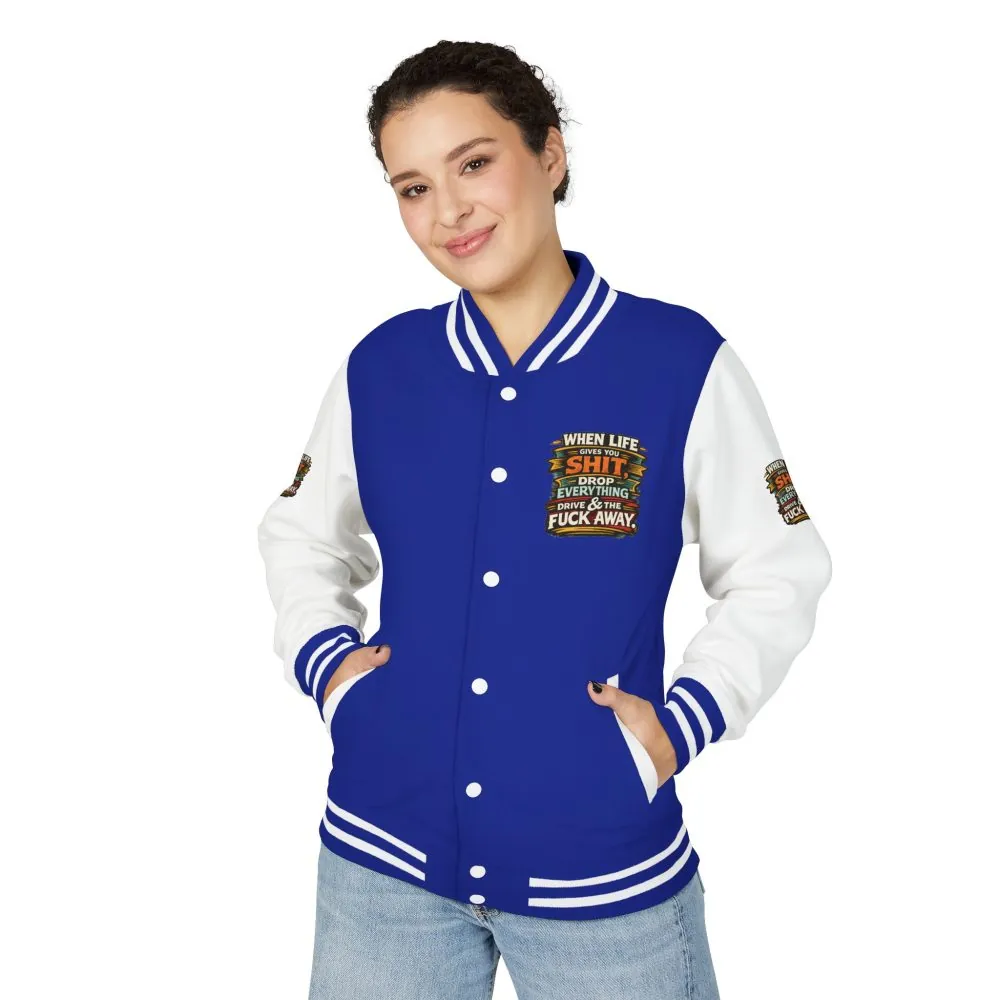 17272458965268374260_2048.jpeg Unisex Heavyweight Letterman Jacket — "When Live Gives You Shit" Design F**K-Line