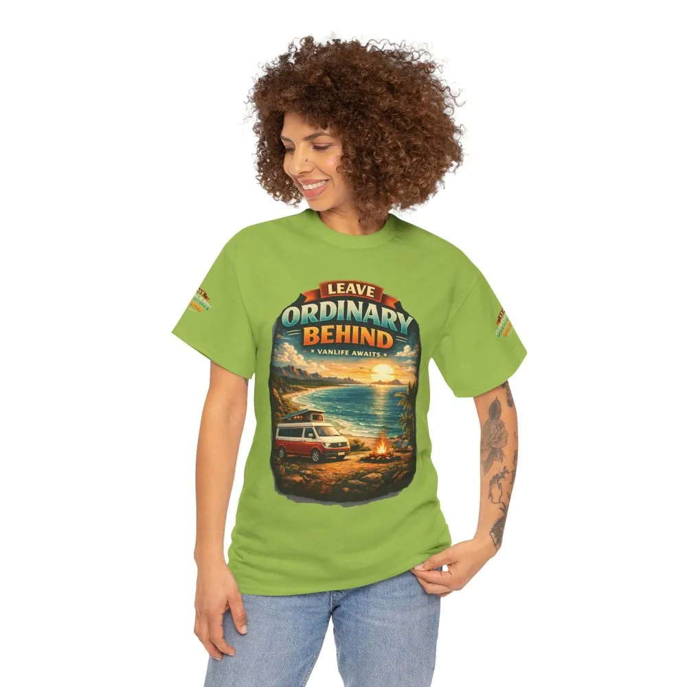 17299563630783502738_2048.jpeg Unisex Heavy Cotton Tee — "Leave Ordinary Behind" Design Scenic-Line