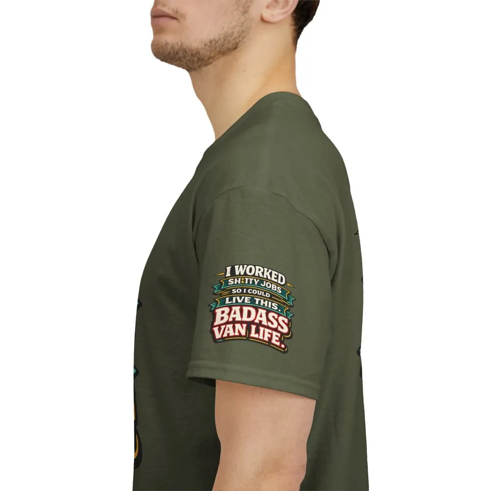 Unisex Heavy Cotton Tee — "I Worked Shitty Jobs" Design F**K-Line