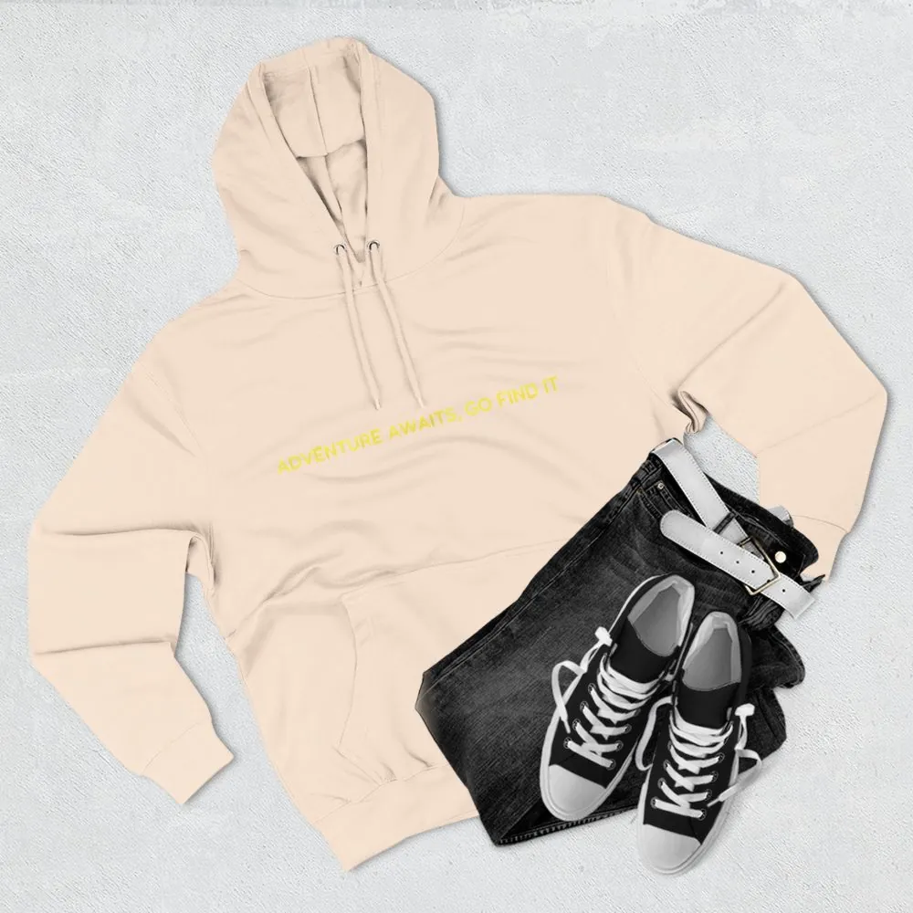 1732014922305284133_2048.jpeg Three-Panel Fleece Hoodie - "Adventure Awaits-Go Find It"" Design Sitcom-Line