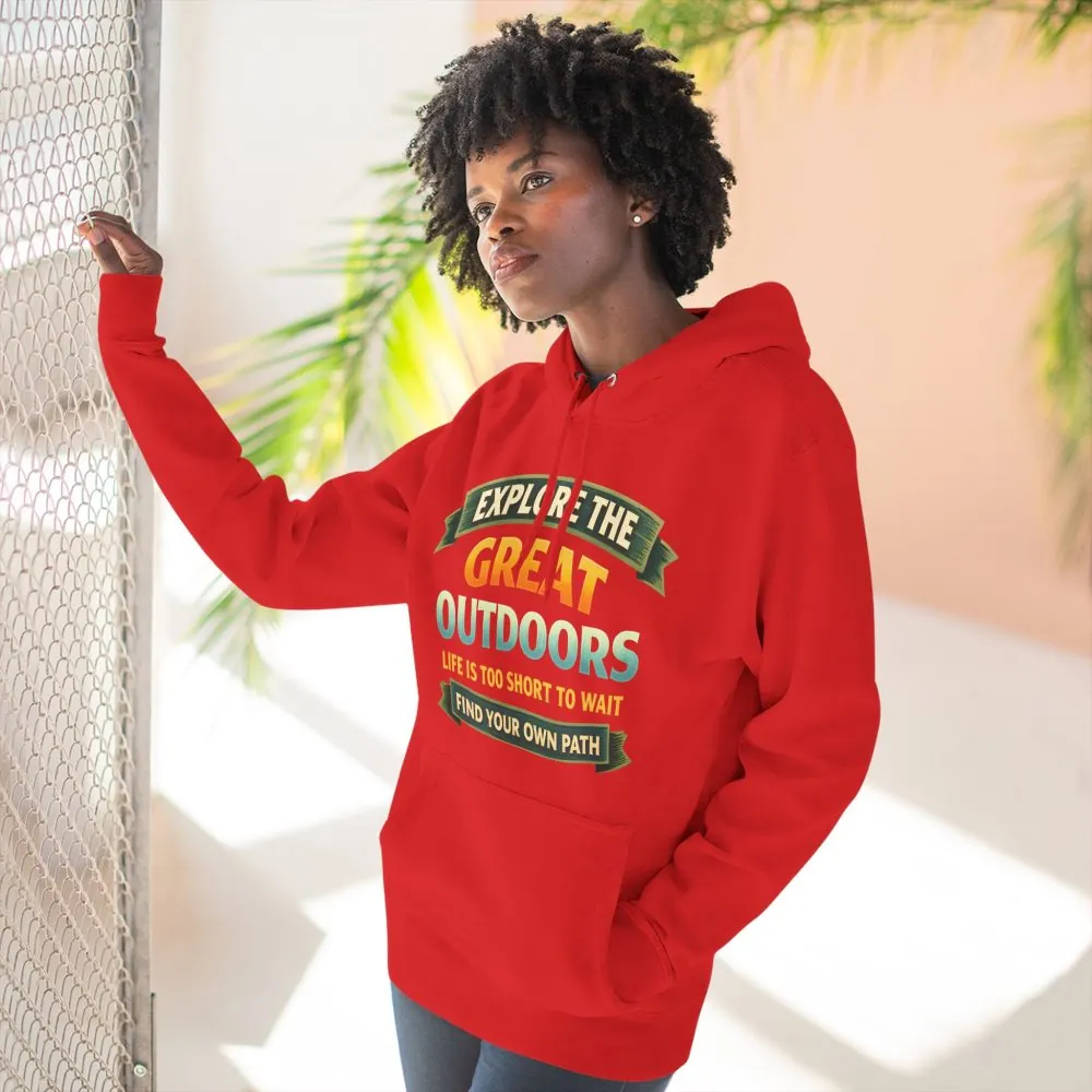 17335046355884294756_2048.jpeg Three-Panel Fleece Hoodie - "Explore The Great Outdoors" Design Scenic-Line